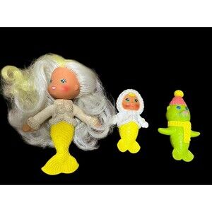Vintage Kenner 1983 Sea Wees Icy-Gal Shelly, Baby Pearl & Pet Shivers Sea lion
